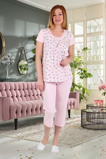Пижама-бриджи "Алёнка" розовый - Альфатекс-Трикотаж