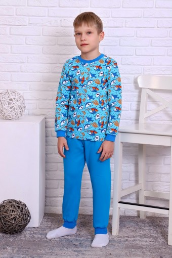 Пижама "Акулята" (Голубой) - Альфатекс-Трикотаж